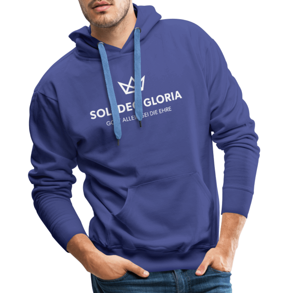 Christlicher Premium Hoodie "Soli Deo Gloria" · für Männer – Aus Gnade