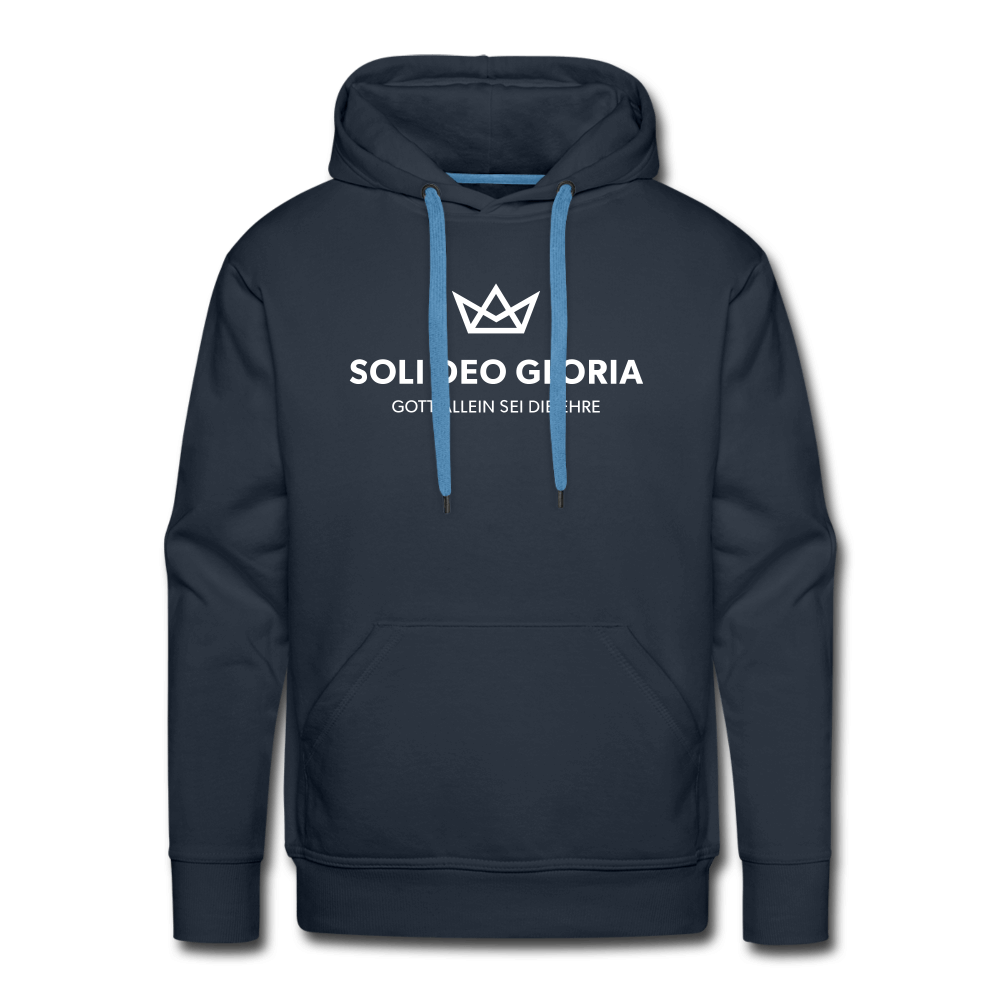 Christlicher Premium Hoodie "Soli Deo Gloria" · für Männer – Aus Gnade