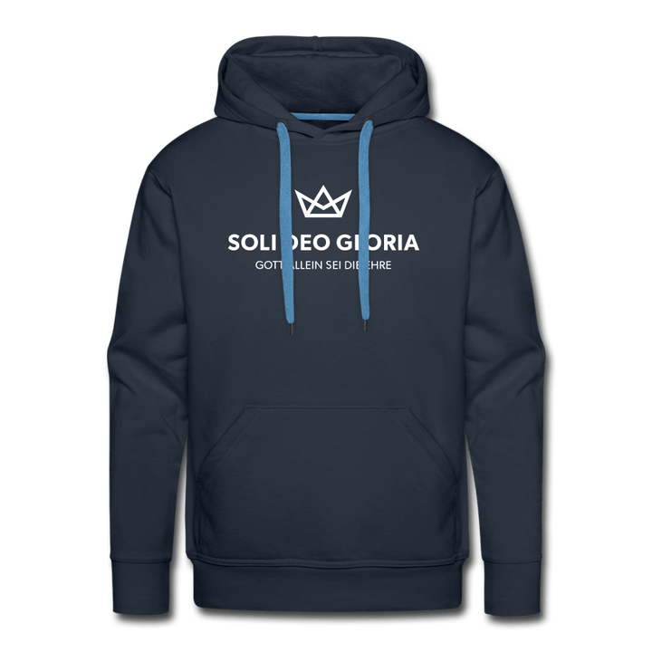 Christlicher Premium Hoodie "Soli Deo Gloria" · für Männer – Aus Gnade