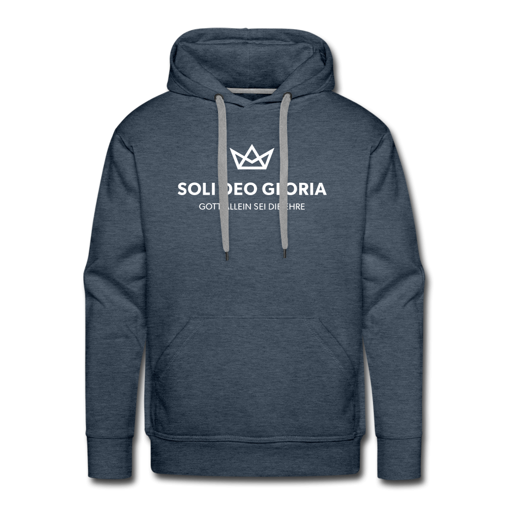 Christlicher Premium Hoodie "Soli Deo Gloria" · für Männer – Aus Gnade