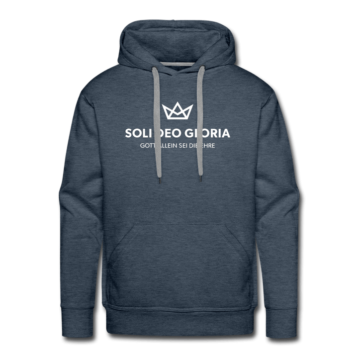 Christlicher Premium Hoodie "Soli Deo Gloria" · für Männer – Aus Gnade