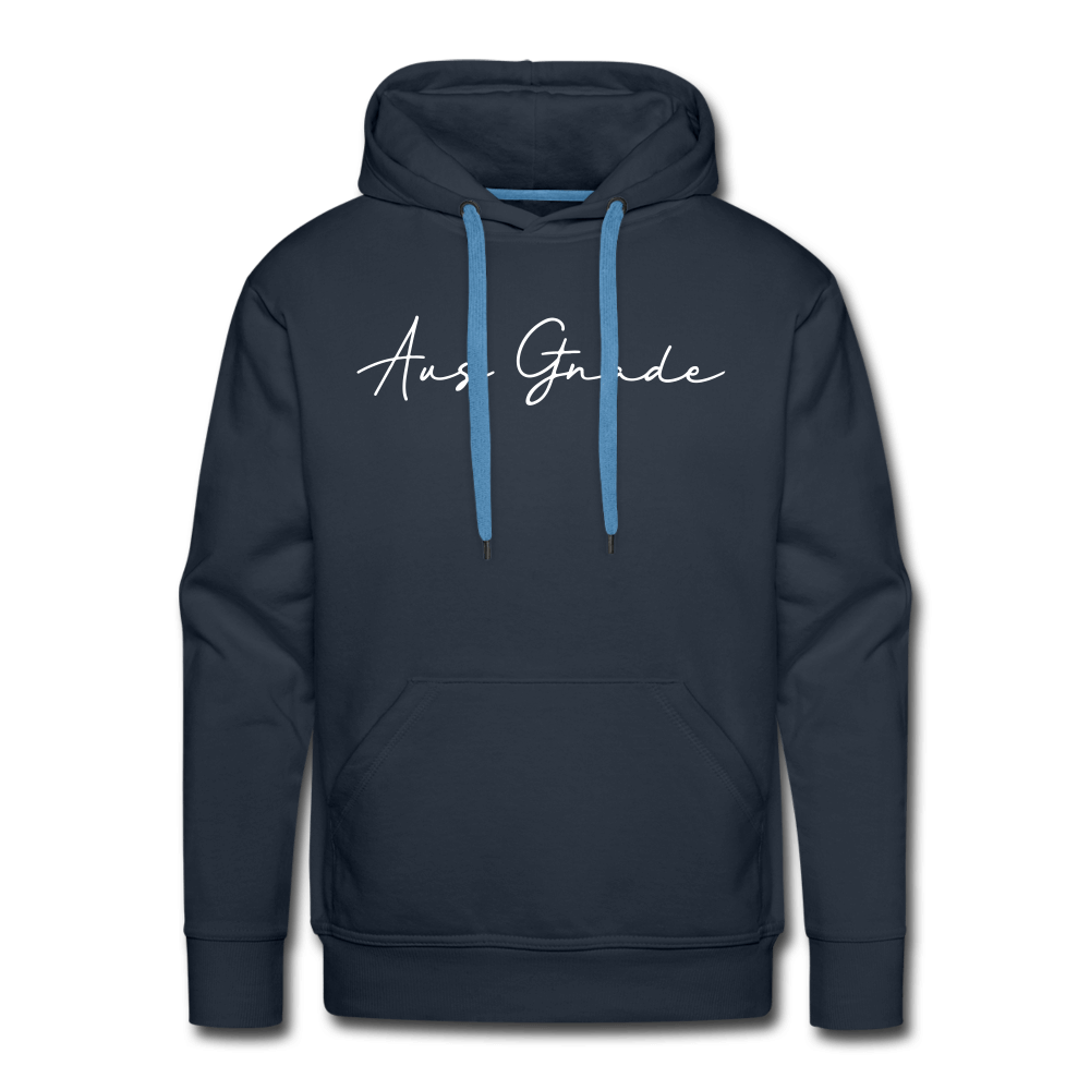 Christlicher Premium Hoodie "Aus Gnade" · für Männer – Aus Gnade