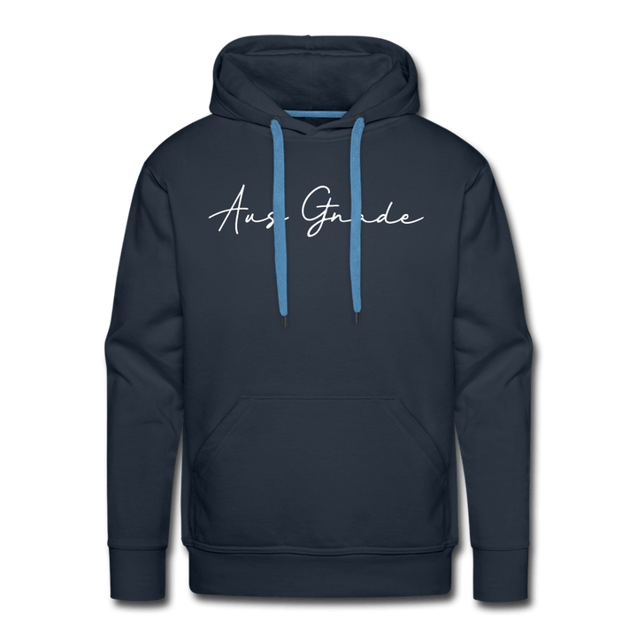 Christlicher Premium Hoodie "Aus Gnade" · für Männer – Aus Gnade