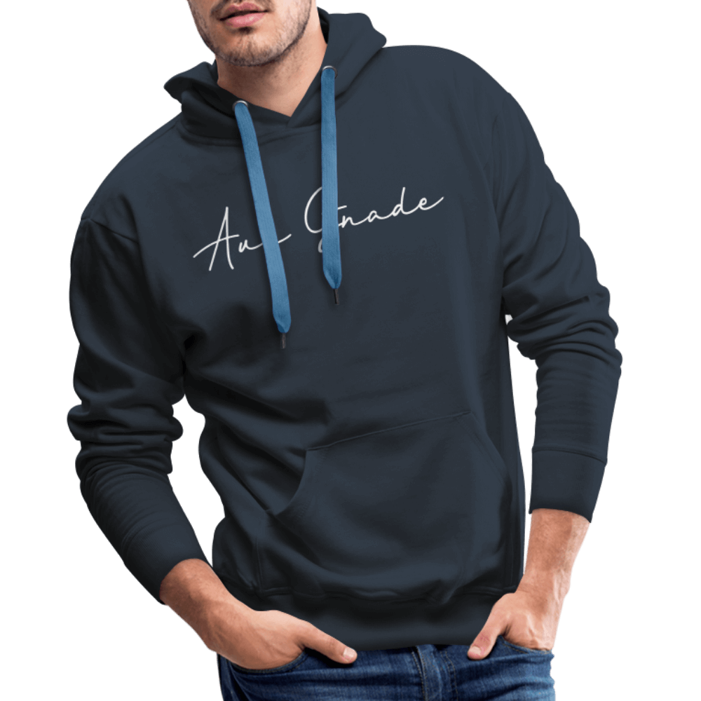 Christlicher Premium Hoodie "Aus Gnade" · für Männer – Aus Gnade