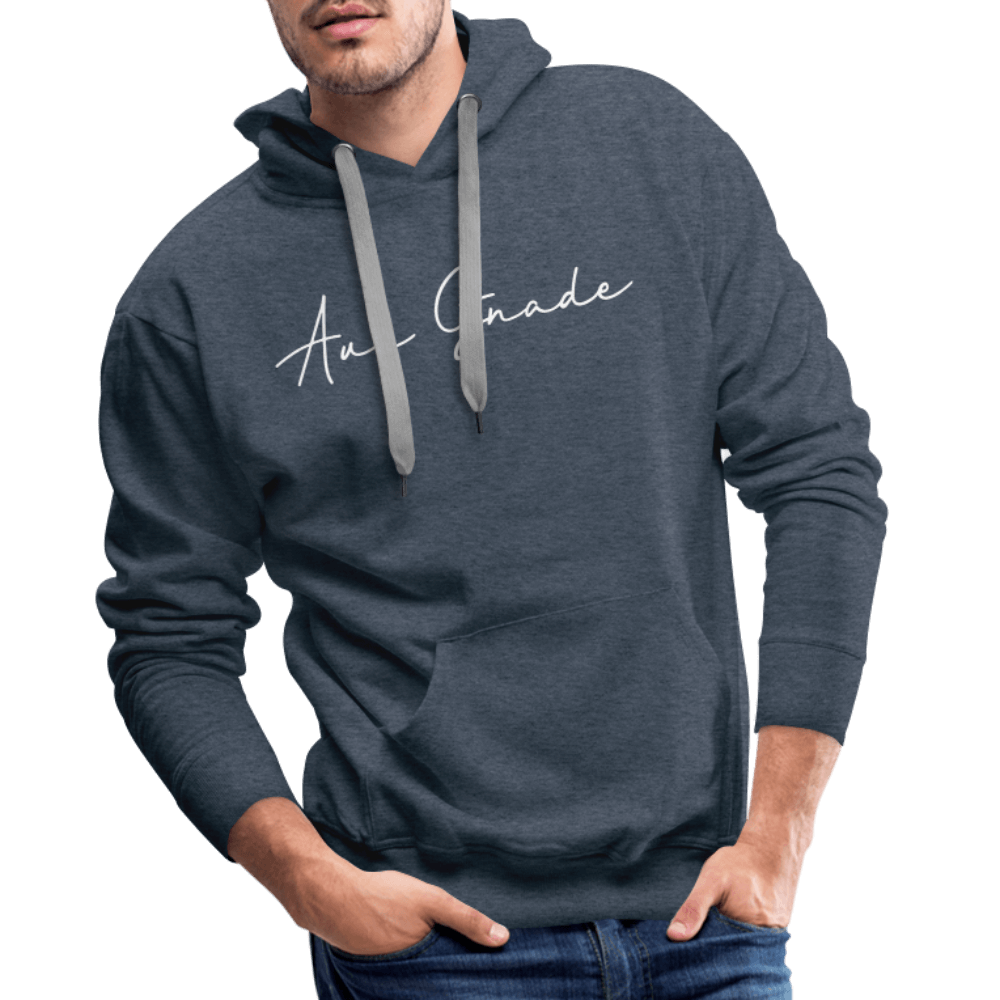 Christlicher Premium Hoodie "Aus Gnade" · für Männer – Aus Gnade