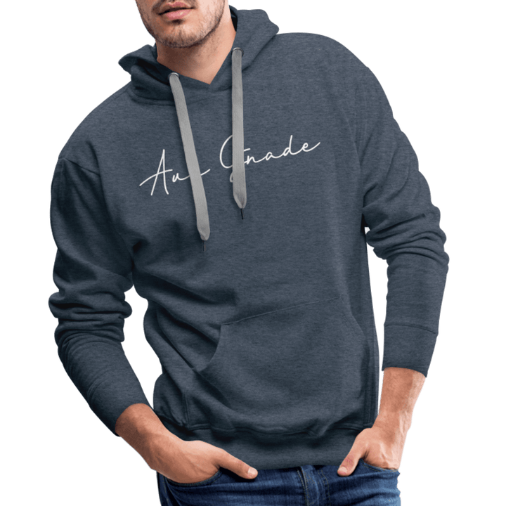 Christlicher Premium Hoodie "Aus Gnade" · für Männer – Aus Gnade