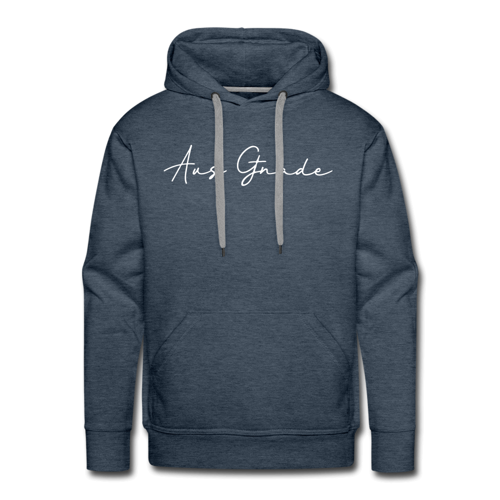 Christlicher Premium Hoodie "Aus Gnade" · für Männer – Aus Gnade