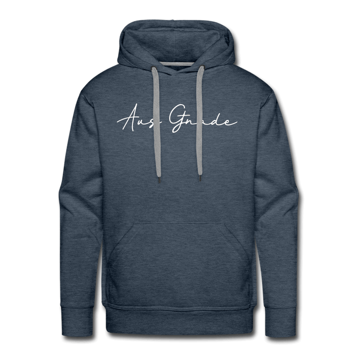 Christlicher Premium Hoodie "Aus Gnade" · für Männer – Aus Gnade