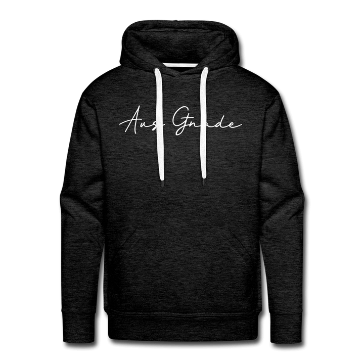Christlicher Premium Hoodie "Aus Gnade" · für Männer – Aus Gnade