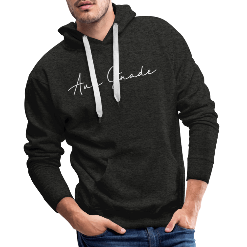 Christlicher Premium Hoodie "Aus Gnade" · für Männer – Aus Gnade