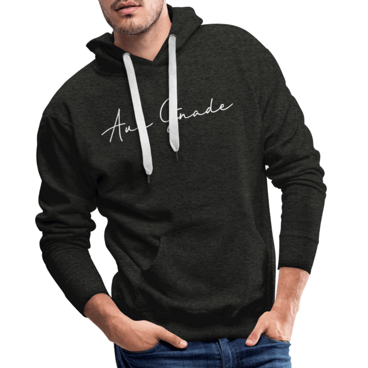 Christlicher Premium Hoodie "Aus Gnade" · für Männer – Aus Gnade